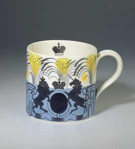 King George VI Coronation Mug, manufactured by Josiah Wedgwood & Sons, 1937