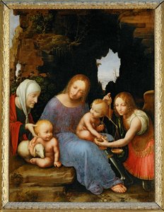 Virgin Mary and Child with Saint Elisabeth, Known as the Virgin of the Scales by Erich Lessing