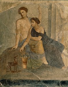 Mystic scene, Wall painting by Erich Lessing