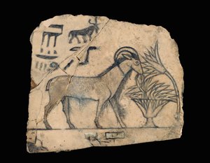 Ostracon with Drawing of a Ram