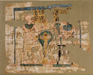 Painted cloth, from the eastern cemetery at Deir el-Medina