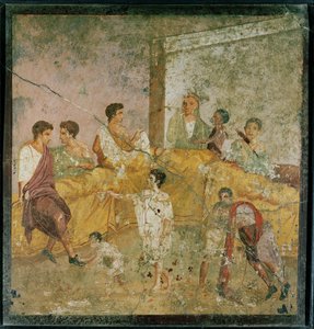 People eating and drinking