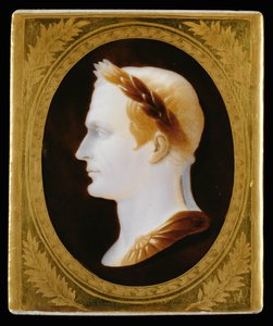 Porcelain Plaque Showing Julius Caesar