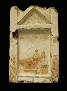 Painted Funerary Stele from Sidon by Erich Lessing
