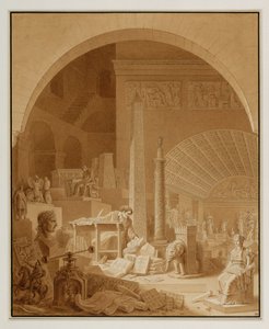 Vivant-Denon working in the Hall of Diana at the Louvre