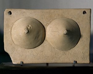 Votive plaque showing two breasts