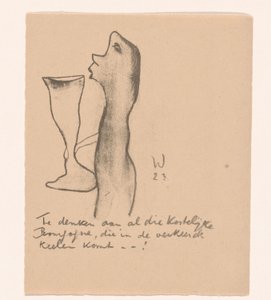 Figure with Large Wine Glass (Idealists II and Further Notes)
