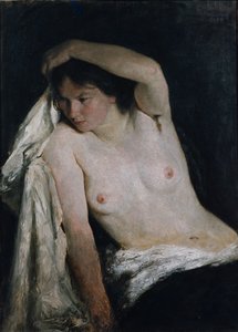 Female half nude