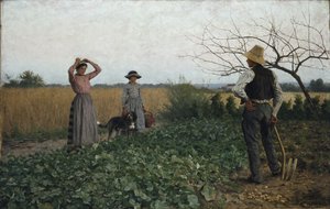 In the potato field by Erik Theodor Werenskiold