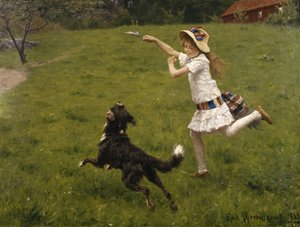 Playmates by Erik Theodor Werenskiold