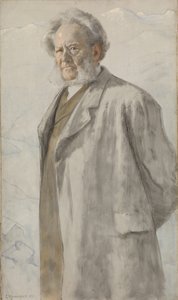 Portrait of Henrik Ibsen 1828-1906, 1895 by Erik Theodor Werenskiold