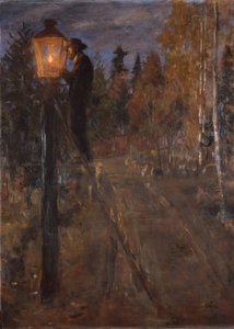 The Lamplighter by Erik Theodor Werenskiold
