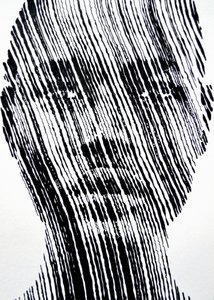 Abstract Line Portrait by Erik Van Velzen