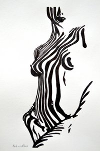 Zebra Striped Nude