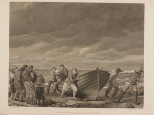 Fishermen from Hornbek Rescuing the Captain from a Stranded Ship (A.1775)