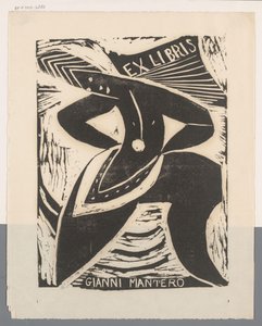 Ex Libris of Gianni Mantero by Erna Levy Friedländer