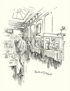 Old London: Restaurant of the Cock Tavern by Ernest (after) Coffin