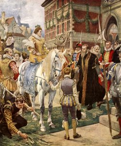 Queen Elizabeth opening the Royal Exchange