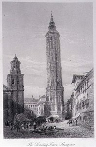 The Leaning Tower, Saragossa by Ernest (after) George