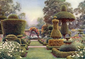 Levens Hall, Westmoreland by Ernest Arthur Rowe