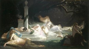Nymphs at the Grave of Adonis by Ernest Augustin Gendron