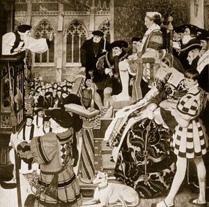 Latimer preaching before Edward VI, illustration from 