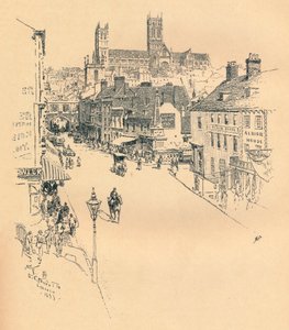 High Street, Lincoln, 1899 by Ernest Clifford Peixotto