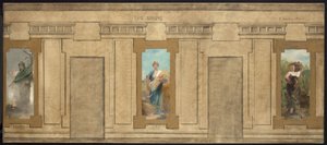 Sketch for Courbevoie Town Hall: The Seasons. Winter, Summer, Autumn