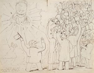 The Celebration for Old Hugo, Caricature of Victor Hugo from a Letter to Paul Verlaine by Ernest Delahaye