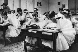 School of young dancing girls at the Opera, Paris