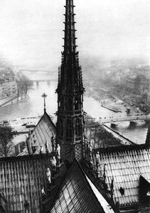 The Spire of Notre Dame Seen from the Towers, Paris