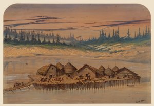 Prehistoric Village, 1871 by Ernest Henry Griset