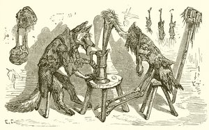 The Fox and the Stork by Ernest Henry Griset