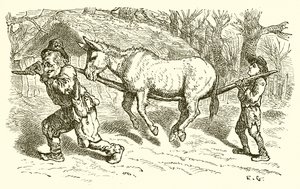 The Old Man, His Son, and the Ass by Ernest Henry Griset