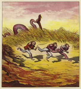 The Three Mariners Fleeing a Giant Snake by Ernest Henry Griset