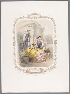 Woman Secretly Giving a Message to a Young Man (series title: Week of Love) by Ernest Jaime