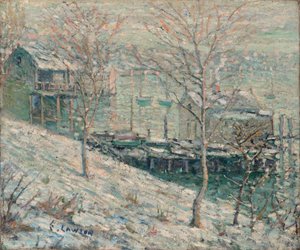 Harlem River Winter Scene by Ernest Lawson