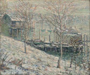 Harlem River Winter Scene by Ernest Lawson
