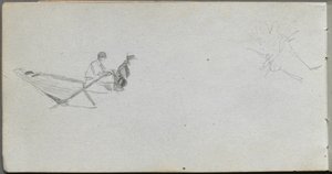 Sketchbook, page 04: Figures in a Boat