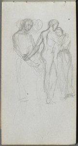 Sketchbook, page 10: Figures Embracing