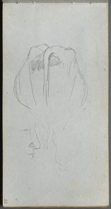 Sketchbook, Page 33: Study of a Cow from Behind and Profile Study