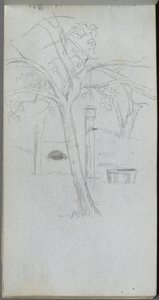 Tree Study (Sketchbook, page 36) by Ernest Meissonier