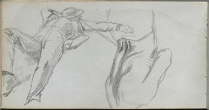 Sketchbook, Page 58: Reclining Figure and Figure from Behind
