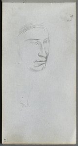 Sketchbook, page 61: Face, 3/4 view profile