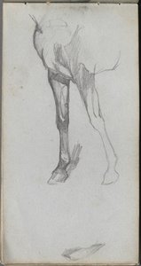 Sketchbook, page 66: Study of a Horse by Ernest Meissonier