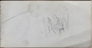 Sketchbook, page 98: Study of Figures