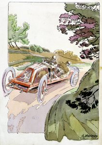 Circuit de la Sarthe in Renault by Ernest Montaut