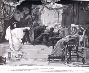 Esther Denouncing Haman, illustration from 