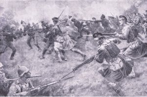 Gallant charge of the London Scottish