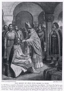 The bishop of Seez cuts Henry I
